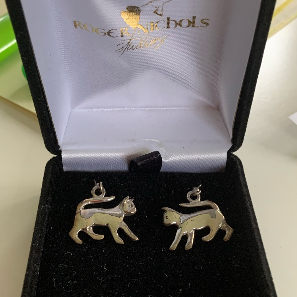 Roger Nichols Studios cat earrings